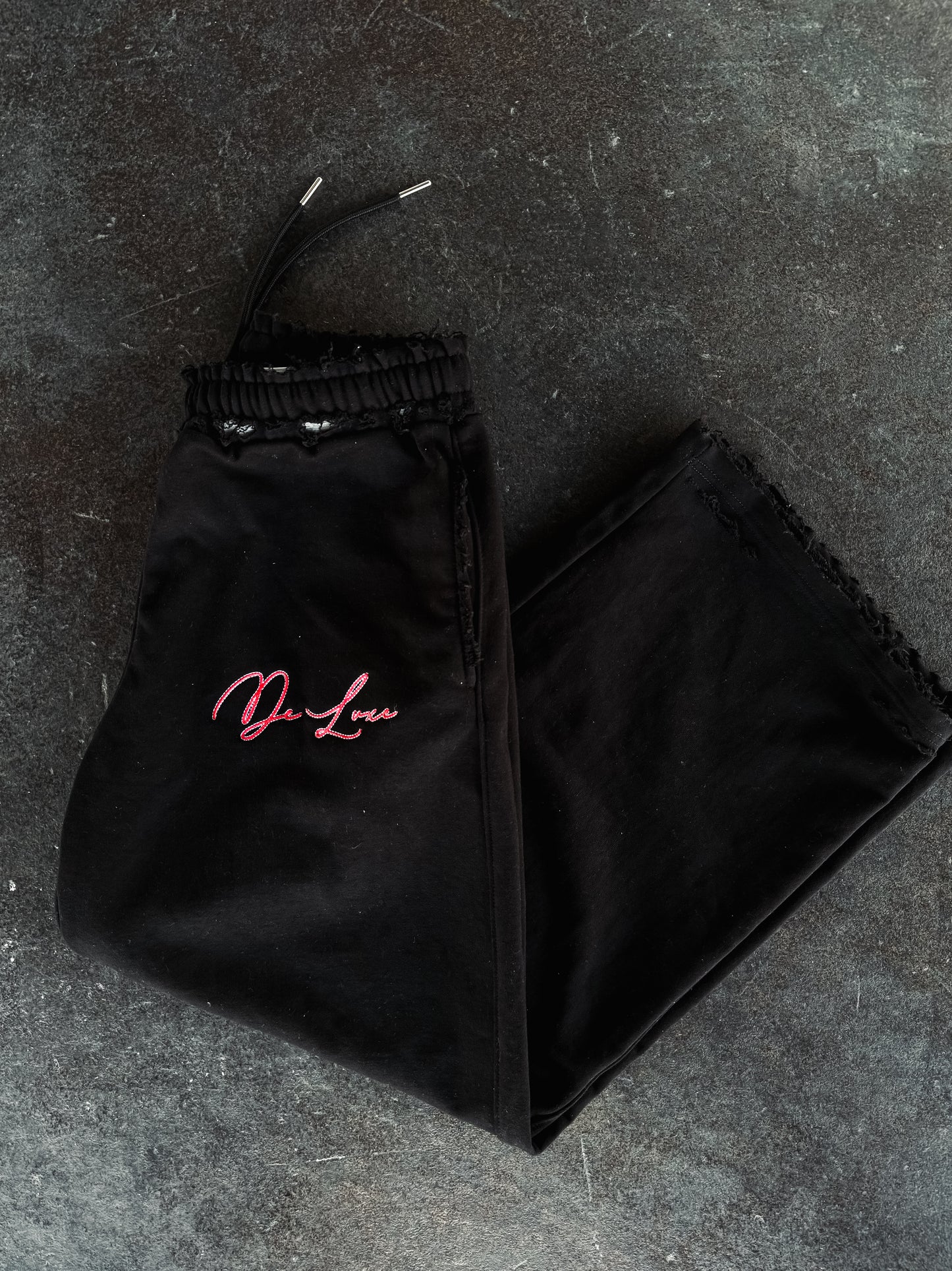Black Deluxe Sweats Bottoms