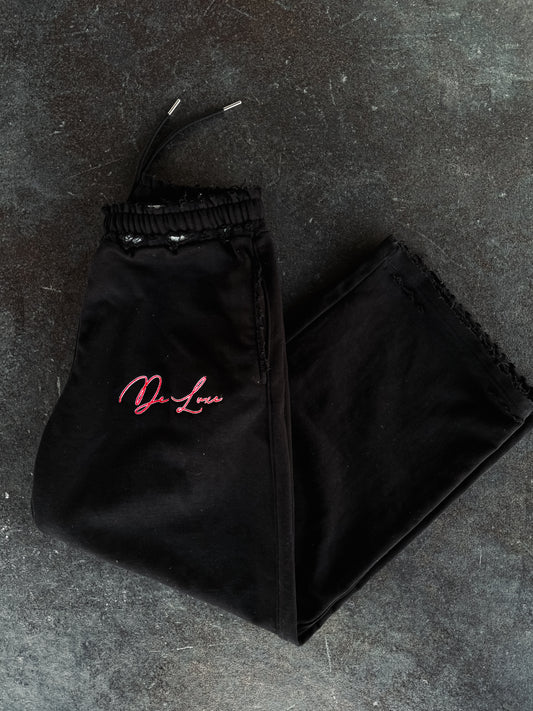 Black Deluxe Sweats Bottoms