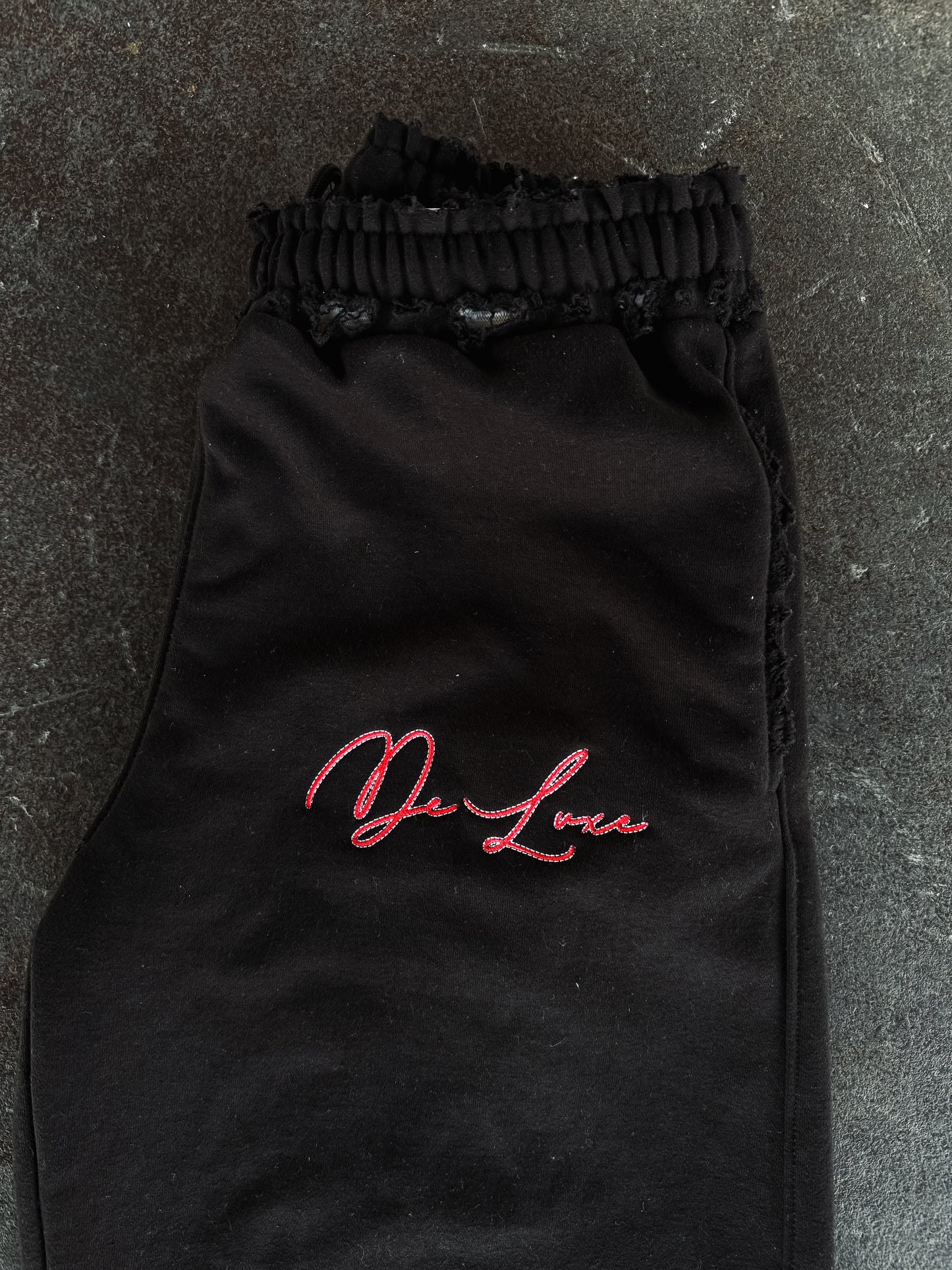 Black Deluxe Sweats Bottoms