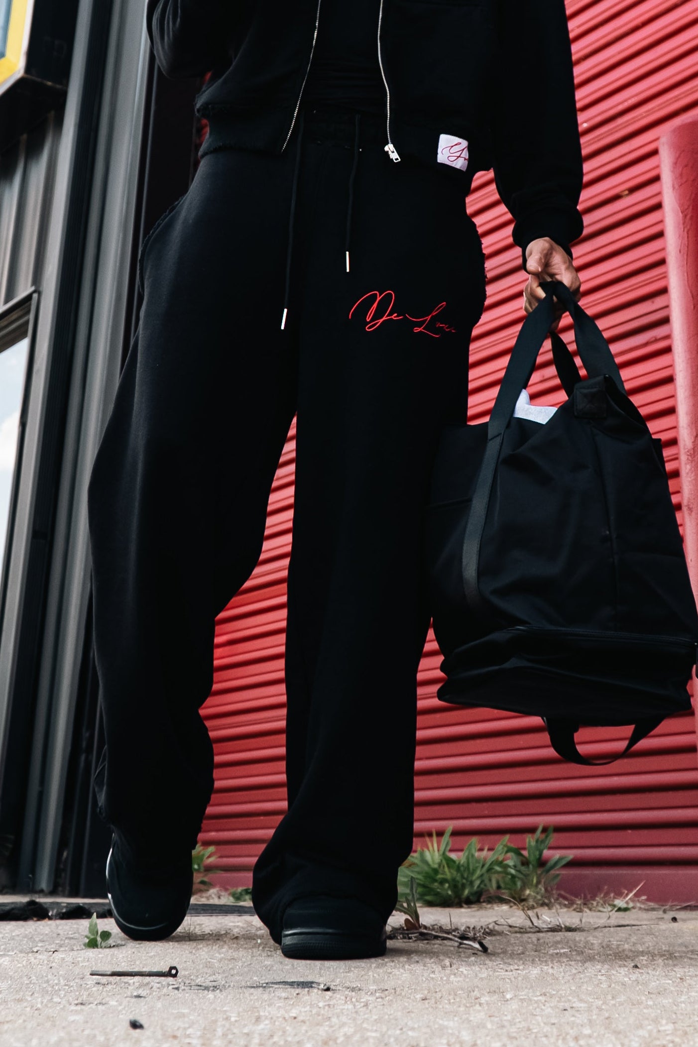 Black Deluxe Sweats Bottoms